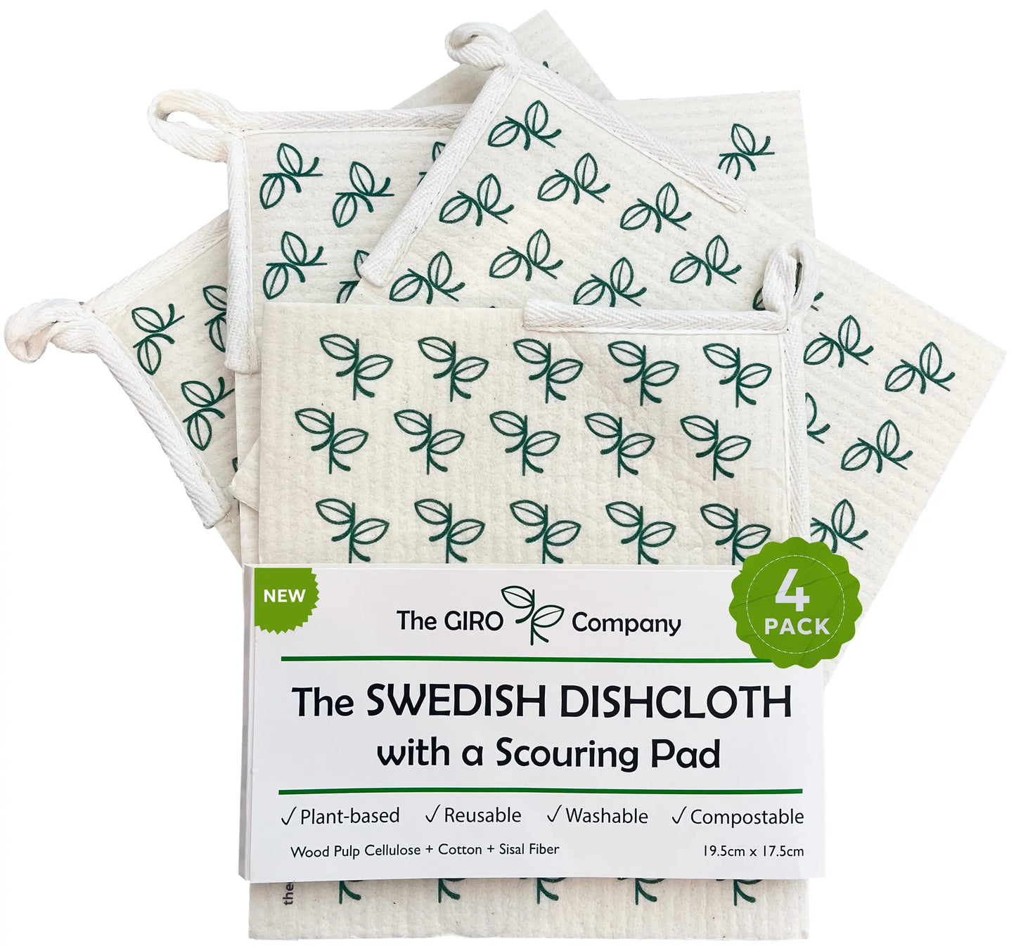 Swedish Dishcloths with Scouring Corner